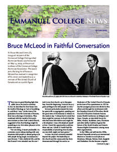 Emmanuel College News autumn 2009 Bruce McLeod in Faithful Conversation  Photograph: Courtesy Bruce McLeod