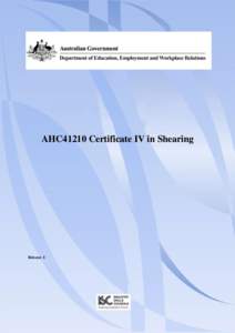 AHC41210 Certificate IV in Shearing