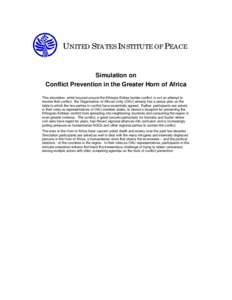 Conflict Prevention in the Greater Horn of Africa: Simulation
