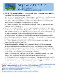    Sky Posse Palo Alto    Key Points Fact Sheet 