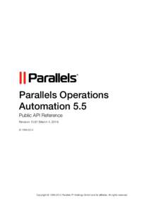 Parallels Operations Automation 5.5