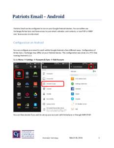 Patriots Email – Android