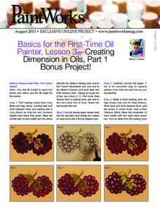 Basics for the First-Time Oil Painter, Lesson 3—Creating Dimension in Oils, Part 1 Bonus Project! Berries—Basecoated First; Then Value Added