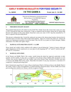 EARLY WARNING BULLETIN FOR FOOD SECURITY IN THE GAMBIA No[removed]Period: July[removed], 2009