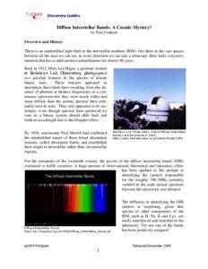 Discovery Guides  Diffuse Interstellar Bands: A Cosmic Mystery!