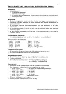 1  Kernprotocol voor mensen met een acute dwarslaesie: Ademhaling:  Bij laesie boven T8: o Ondersteunen ophoesten