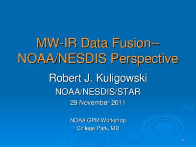 Role of NOAA in the Regional FFGS