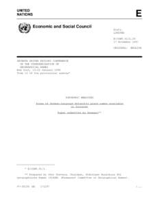 UNITED NATIONS E Economic and Social Council Distr.