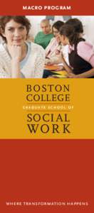 Boston College Graduate School of Social Work - Macro Program Brochure