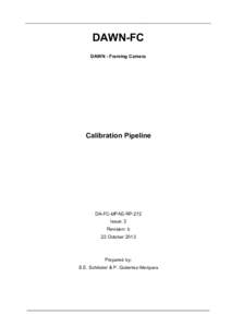 DAWN-FC DAWN - Framing Camera Calibration Pipeline  DA-FC-MPAE-RP-272