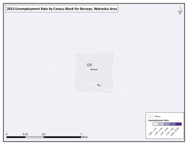 ´  2013 Unemployment Rate by Census Block for Berwyn, Nebraska Area 0.9%