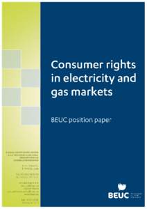 Consumer rights in electricity and gas markets