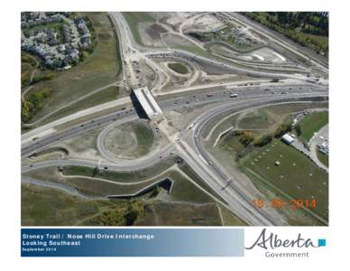 Stoney Trail / Nose Hill Drive Interchange Looking Southeast September 2014 