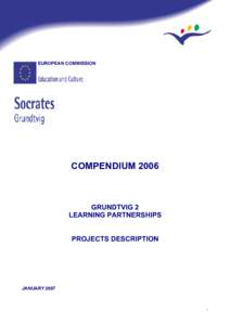 EUROPEAN COMMISSION  COMPENDIUM 2006 GRUNDTVIG 2 LEARNING PARTNERSHIPS