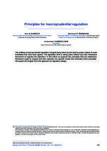Principles for macroprudential regulation