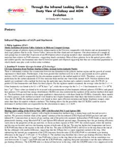 Posters: Infrared Diagnostics of AGN and Starbursts 1. Philip Appleton (IPAC) Shock-excitation of Green-Valley Galaxies in Hickson Compact Groups Compact groups of galaxies represent density enhancements in the Universe 