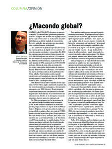 COLUMNA/OPINIÓN  ¿Macondo global? Javier Santiso