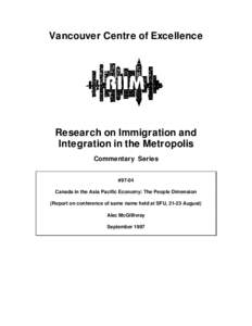 Vancouver Centre of Excellence  Research on Immigration and Integration in the Metropolis Commentary Series #97-04