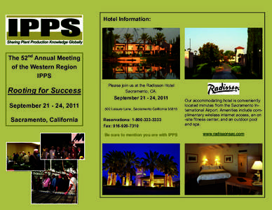 Hotel Information:  The 52nd Annual Meeting of the Western Region IPPS