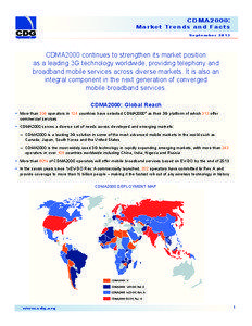 CDMA2000: Market Trends and Facts September 2013