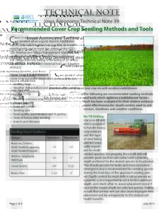 Agriculture / Soil science / Agricultural soil science / Agronomy / Land management / Seeds / Agricultural machinery / Sustainable agriculture / Tillage / No-till farming / Cover crop / Sowing