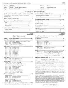 155  University of Central Oklahoma Undergraduate Catalog[removed]Program: Major: