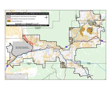 O !Toponas r .  Lands Managed to Protect Wilderness Characteristics