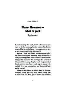 Chapter 1  Planet Romance — what to pack by Danni
