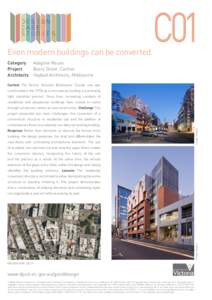 Even modern buildings can be converted Category Project Architects  C01