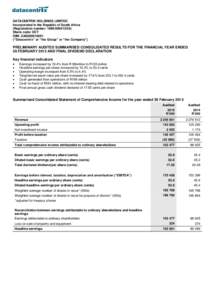 Generally Accepted Accounting Principles / Financial statements / Stock market / Cash flow / Dividend / Balance sheet / Equity / Treasury stock / Consolidation / Finance / Accountancy / Business