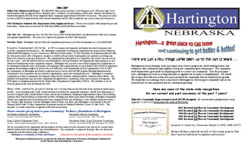 Hartington brochure on awards and accomplishments