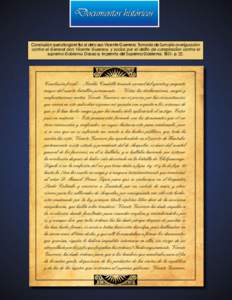 Documentos históricos Conclusión que otorgó el fiscal del caso Vicente Guerrero. Tomada de Sumaria averiguación contra el General don Vicente Guerrero, y socios por el delito de conspiración contra el