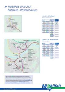 »	Mobilfalt-Linie 217:  Roßbach – Witzenhausen Linie 217 ab Roßbach Richtung Witzenhausen