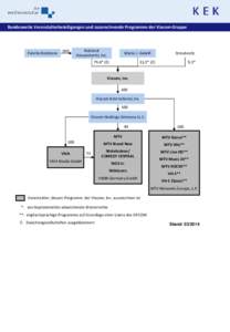 Bundesweite Veranstalterbeteiligungen und zuzurechnende Programme der Viacom-Gruppe  Familie Redstone 100