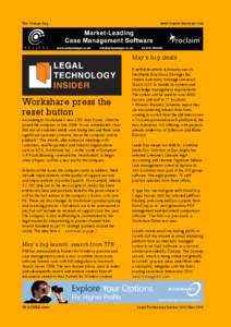 The Orange Rag  www.legaltechnology.com May’s big deals