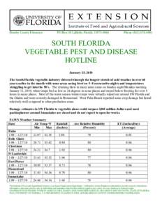 Florida / Whitefly / Tomato / Brassica juncea / Potato / Cabbage / United States Environmental Protection Agency / Food and drink / Leaf vegetables / Agriculture