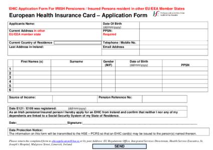 Personal Public Service Number / DD/MM/YYYY / National identification numbers / European Health Insurance Card / Universal healthcare