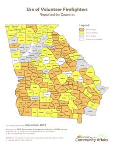 Use of Volunteer Firefighters Reported by Counties Dade  Catoosa