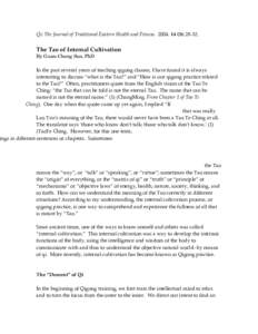 Microsoft Word - The Tao of Internal Cultivation 04.doc