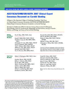 Journal of the American College of Cardiology © 2007 by the American College of Cardiology Foundation Published by Elsevier Inc. Vol. 49, No. 1, 2007 ISSN[removed]/$32.00