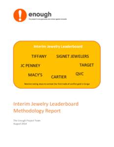 Interim Jewelry Leaderboard  TIFFANY SIGNET JEWELERS TARGET