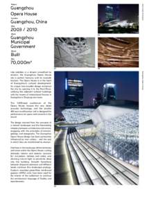 Zaha Hadid Architects  Project Guangzhou Opera House