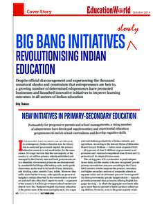 Alternative education / National Curriculum Framework / Education in India / Gifted education / Experiential education / Curriculum / Learning space / Primary education