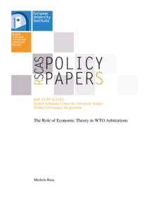 RSCAS PP 2013_02The Role of Economic Theory in WTO Arbitrations