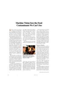 Machine Vision Sees the Food Contaminants We Can’t See R  obotic cameras may one day