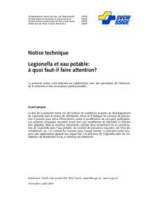 Schweizerischer Verein des Gas- und Wasserfaches Société Suisse de l’Industrie du Gaz et des Eaux Società Svizzera dell’Industria del Gas e delle Acque Swiss Gas and Water Industry Association  SVGW