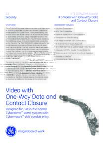 GE Security VT1500WDM-Kalatel IFS Video with One-Way Data and Contact Closure