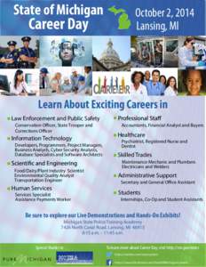 State of Michigan  Career Day October 2, 2014 Lansing, MI