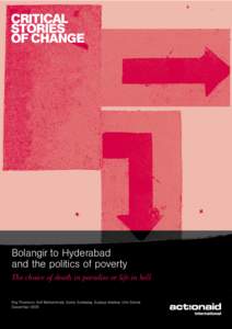 CRITICAL STORIES OF CHANGE Bolangir to Hyderabad and the politics of poverty