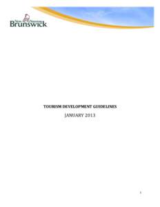 TOURISM DEVELOPMENT GUIDELINES  JANUARY[removed]